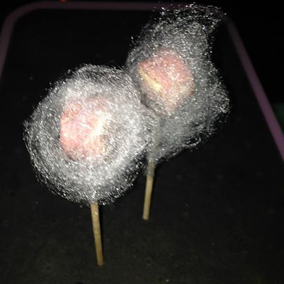  Eendenborst-lolly met suikerspin