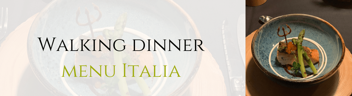 walking dinner menu italie