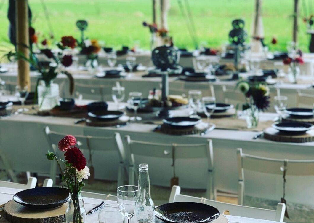 Huwlijks diner tafel aankleding