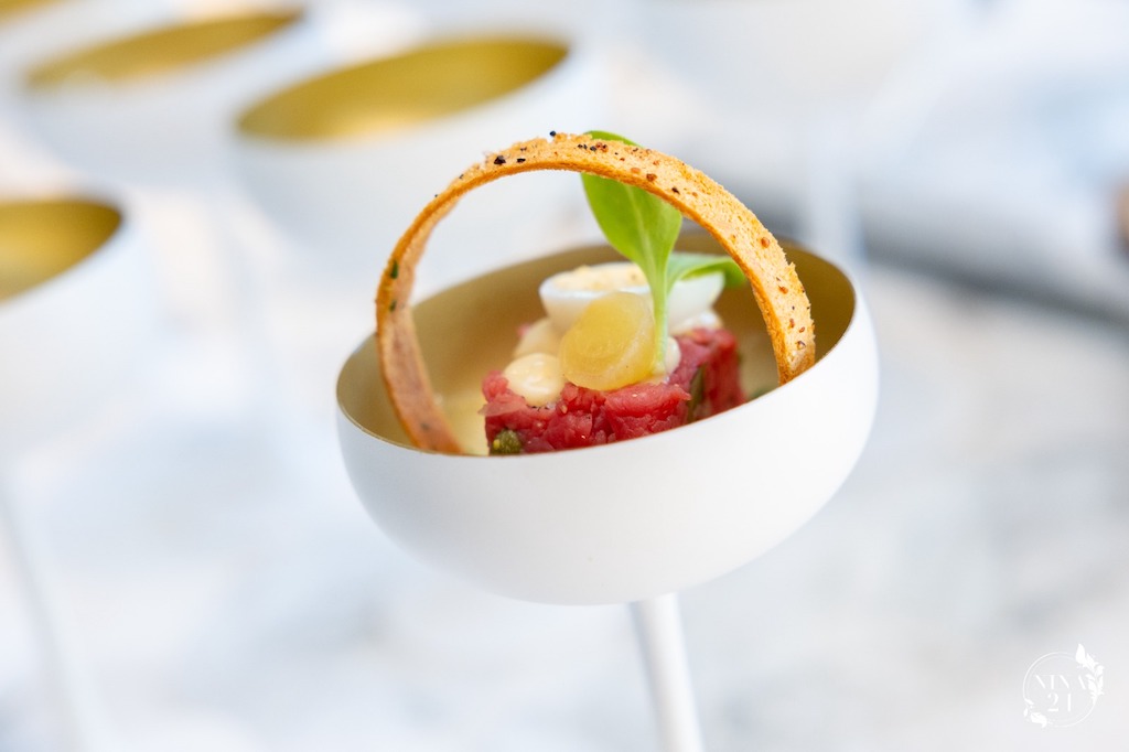 Cocktail steak tartaar met truffel mayonaise