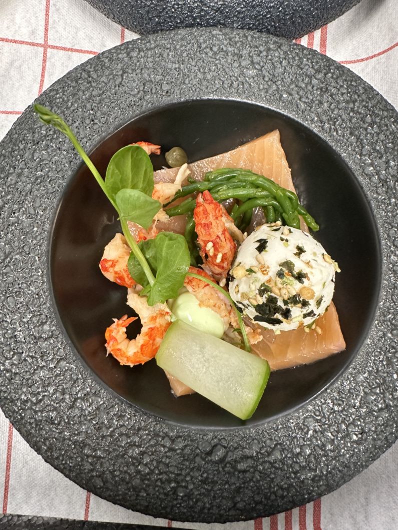Walking dinner gerecht vis palet