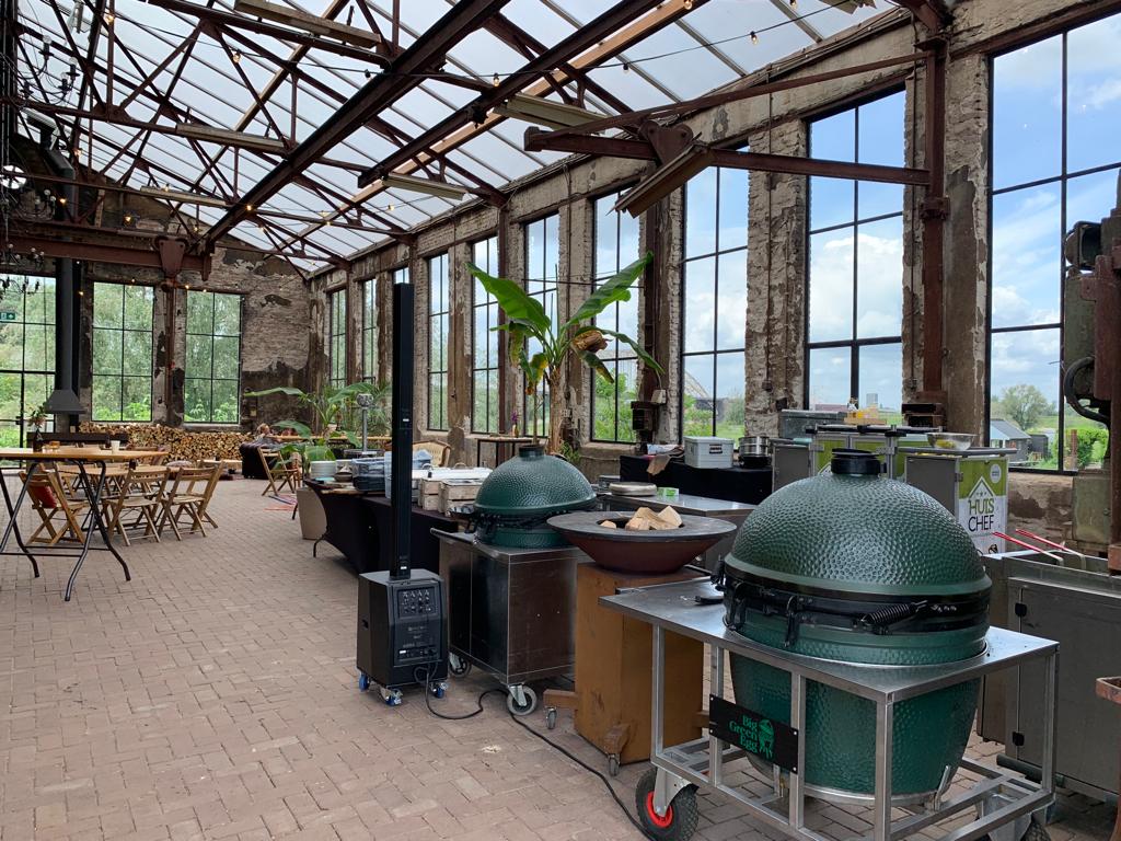 Prachtige trouw lokatie met the big green egg mogen koken
